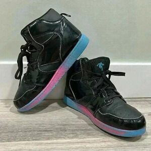 AND1 Big Girls Providence Black Pink High-Top Basketball Sneakers Shoes Size 5